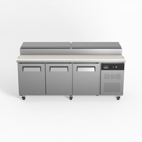 AG 3 Door Saladette Fridge - 10 x 1/3 GN Trays SH3000 - 800 - Whisk Hospitality - SH3000-800