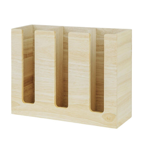 Olympia Cup Organiser Hevea Wood - 340x120x240mm HX394 - Whisk Hospitality - HX394