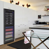 Vinotemp Butler Series Dual - Zone Wine & Beverage Centre – 98 Bottles & 200 Cans - Whisk Hospitality - EL-100WBC-TS