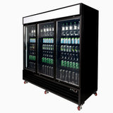 Bromic Upright Display Fridge 1980L - 3 Door - Flat Glass - Lightbox UC1980GDL - NR - Whisk Hospitality - UC1980GDL-NR