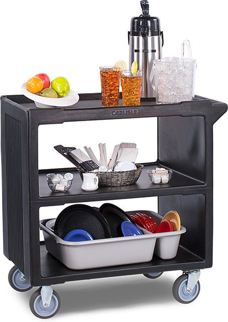 SBC23003 Carlisle Black Service Cart on Castors 854mm x 515mm x 870mm - Whisk Hospitality - SBC23003