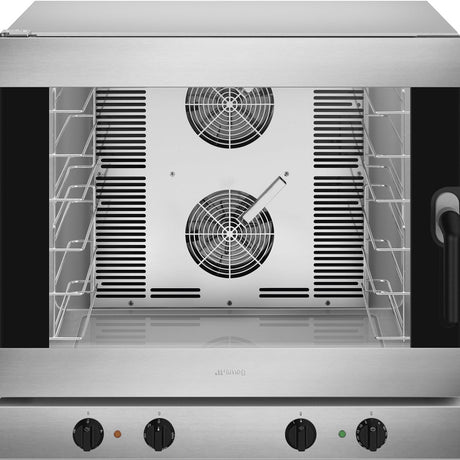 SMEG ALFA625H - 2 Humidified convection oven - Three phase. Manual electromechanical controls 6 tray capacity - Whisk Hospitality - ALFA625H-2