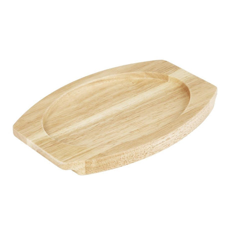 Olympia Hevea Board for Cast Iron Oval Eared Dish 240x165mm for FW817 FW977 - Whisk Hospitality - FW977
