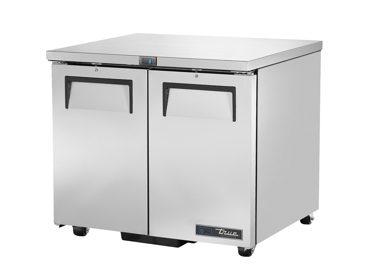 True Refrigeration Undercounter Foodservice Refrigerator, 2 Solid Swing Doors - TUC - 36 - HC - Whisk Hospitality - TUC-36-HC
