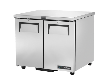 True Refrigeration Undercounter Foodservice Refrigerator, 2 Solid Swing Doors - TUC - 36 - HC - Whisk Hospitality - TUC-36-HC