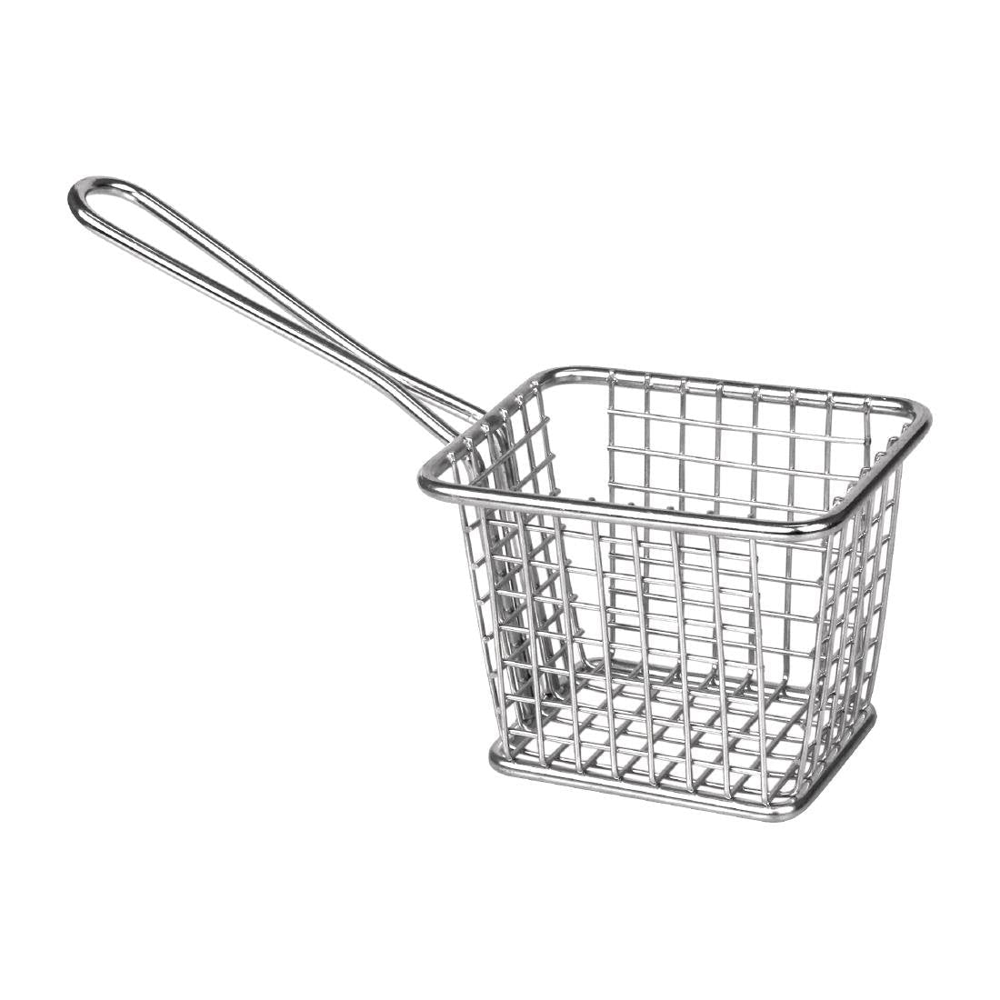 Olympia Square Presentation Basket St/St 80(H)x100(W)x80(D)mm GG866 - Whisk Hospitality - GG866