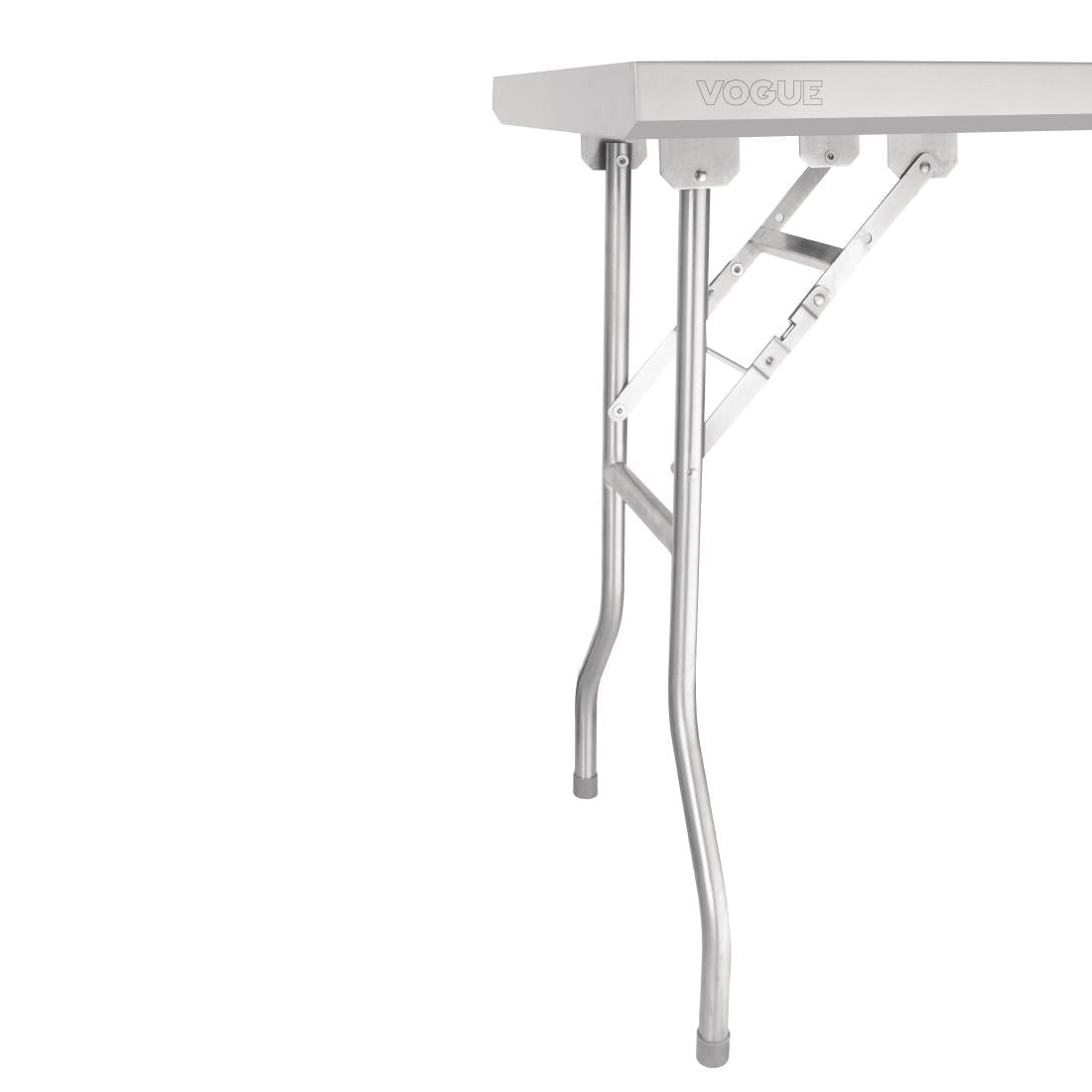 Vogue Folding Work Table St/St - 1220x610x780mm 48x24x31" FN288 - Whisk Hospitality - FN288