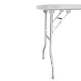 Vogue Folding Work Table St/St - 1220x610x780mm 48x24x31" FN288 - Whisk Hospitality - FN288