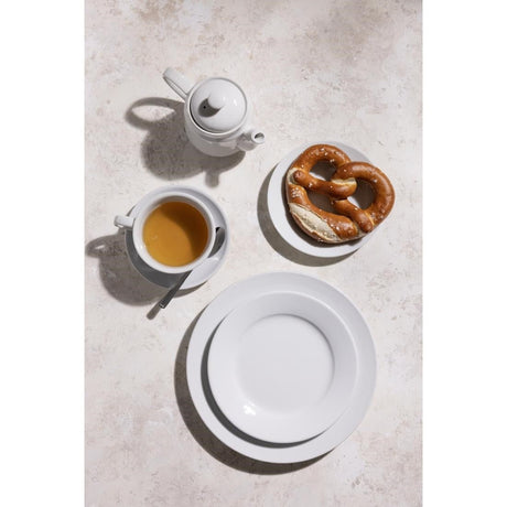 Olympia Athena Wide Rimmed Plate - 165mm (Box 12) CC206 - Whisk Hospitality - CC206