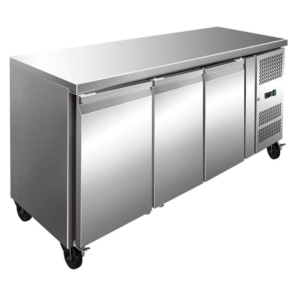 FE3100TN S/S Three Door Bench Fridge 231L - Whisk Hospitality - FE3100TN