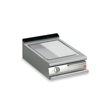 BARON 1 Burner Electric Fry Top With 2/3 Smooth and 1/3 Ribbed Mild Steel Plate - Whisk Hospitality - Q70SFT/E620