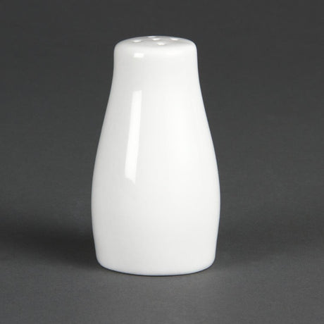 Olympia Whiteware Pepper Shaker - 90mm 3 1/2" (Box 12) C214 - Whisk Hospitality - C214