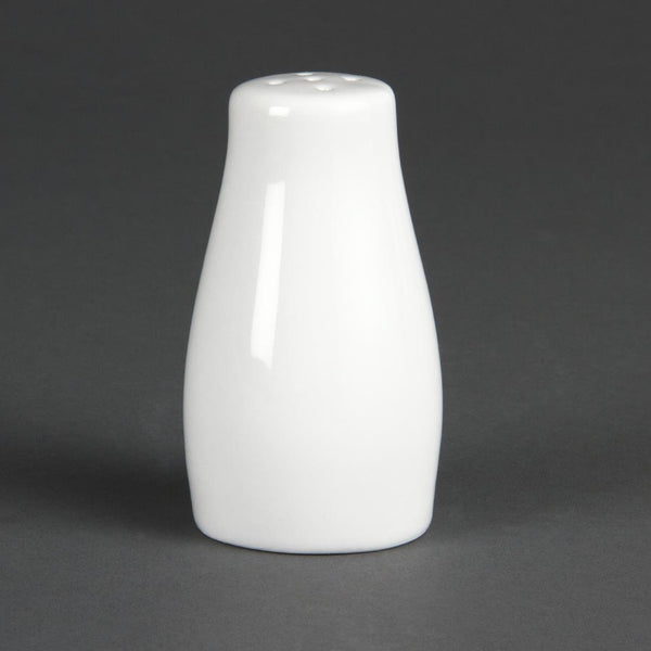Olympia Whiteware Pepper Shaker - 90mm 3 1/2" (Box 12) C214 - Whisk Hospitality - C214