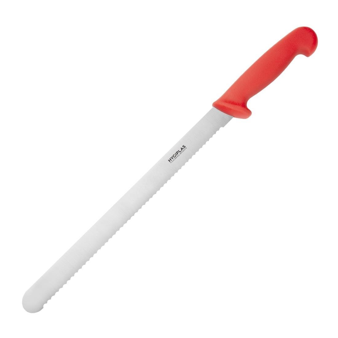 Hygiplas Slicer Serrated Red - 300mm 12" FX117 - Whisk Hospitality - FX117