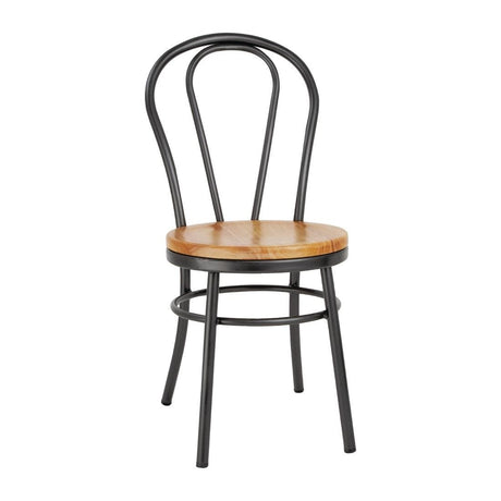 Bolero Clarisse Side Chair Metallic Grey (Box 2) DC178 - Whisk Hospitality - DC178