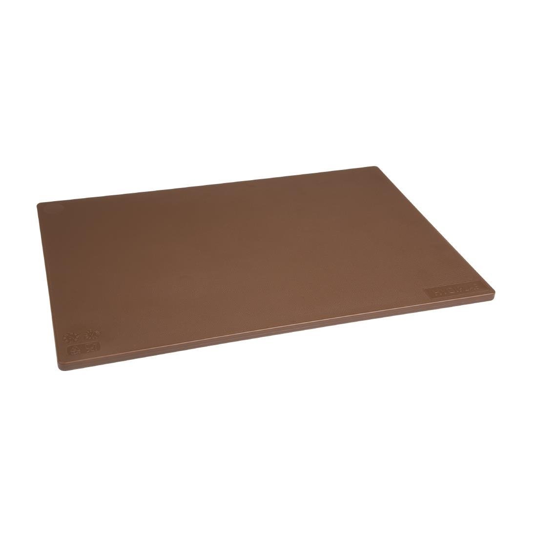 Hygiplas Antibacterial Low Density Chopping Board Brown - 450x300x10mm HC857 - Whisk Hospitality - HC857