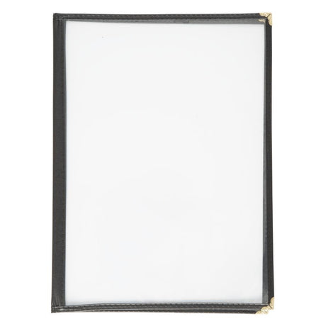 Olympia A4 Four Card American Style Menu Holder Black E293 - Whisk Hospitality - E293