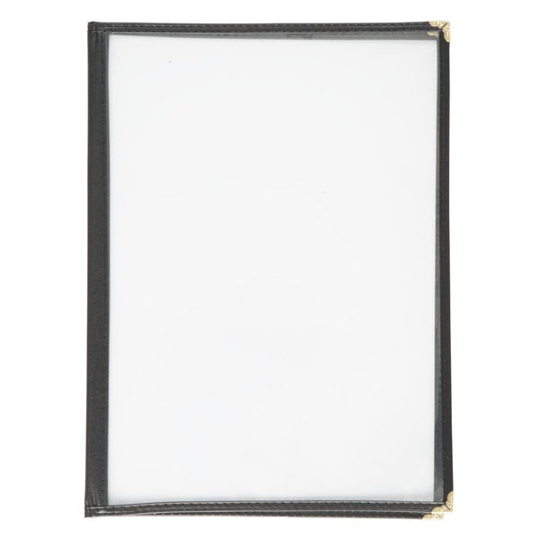 Olympia A4 Four Card American Style Menu Holder Black E293 - Whisk Hospitality - E293