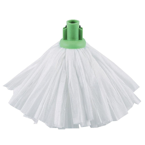 Jantex Standard Big White Socket Mop Green - 120g 4.2oz GK871 - Whisk Hospitality - GK871