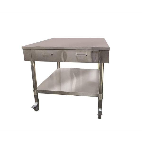 Work Bench with 2 Drawers and Under Shelf - SWBD8 - 2 - Whisk Hospitality - SWBD8-2