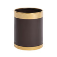 Bolero Brown Waste Paper Bin with Gold Rim - 10.2Ltr Y804 - Whisk Hospitality - Y804