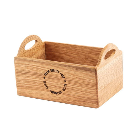 Olympia FSC Oak Utensil Holder Printed One Side - 230x145x135mm CN517 - Whisk Hospitality - CN517
