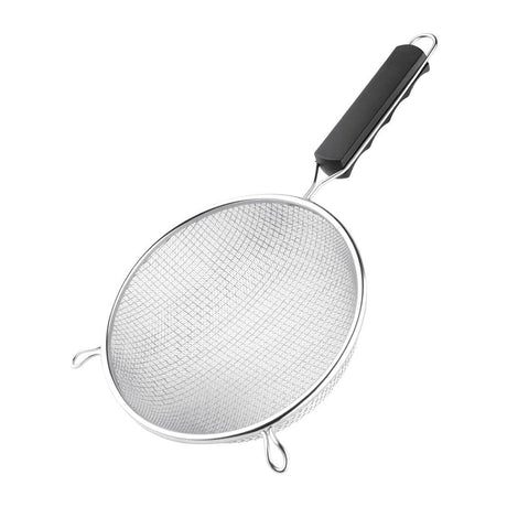 Vogue Double Mesh Sieve Black Handle - 180mm FE741 - Whisk Hospitality - FE741