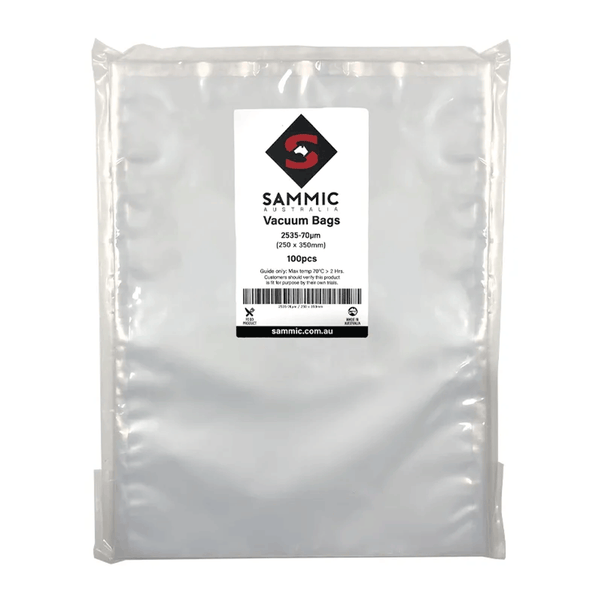 Sammic Australia PACK OF 100 BAGS, 250 x 350mm, 70µm 2535 - 70µm - Whisk Hospitality - 2535-70µm