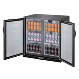 Polar G - Series Back Bar Cooler with Double Solid Hinged Doors Black - 850mm GE998 - A - Whisk Hospitality - GE998-A