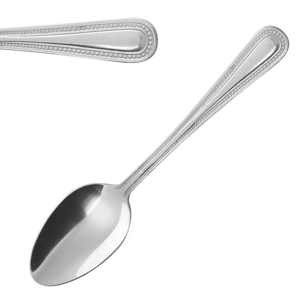 Olympia Bead Dessert Spoon St/St (Box 12) C129 - Whisk Hospitality - C129