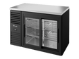 True Refrigeration Bar Refrigerator Black Ext 2 Glass Slide Doors - TBR48 - RISZ1 - L - B - 11 - 2 - Whisk Hospitality - TBR48-RISZ1-L-B-11-2