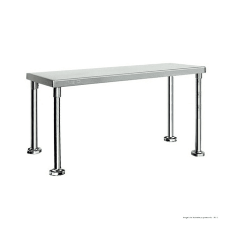 Single Tier 400mm Deep Workbench Overshelf 450mm High WBO1 - 1500 - 400 - Whisk Hospitality - WBO1-1500-400