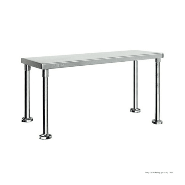 Single Tier 400mm Deep Workbench Overshelf 450mm High WBO1 - 1500 - 400 - Whisk Hospitality - WBO1-1500-400