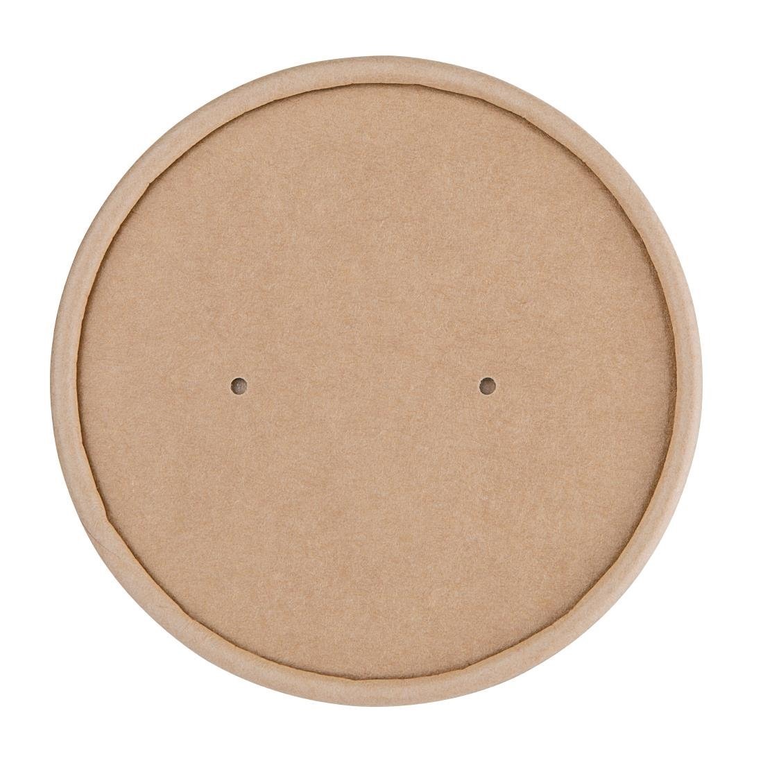Fiesta Compostable Paper Lid for Soup Container 98mm (Pack 500) FB556 - Whisk Hospitality - FB556