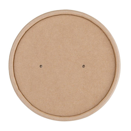 Fiesta Compostable Paper Lid for Soup Container 98mm (Pack 500) FB556 - Whisk Hospitality - FB556