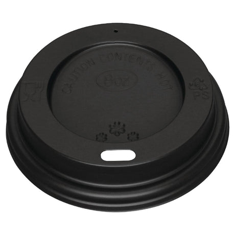 Fiesta Recyclable Lid For Hot Cups - Black 225ml (Pack 1000) CW716 - Whisk Hospitality - CW716