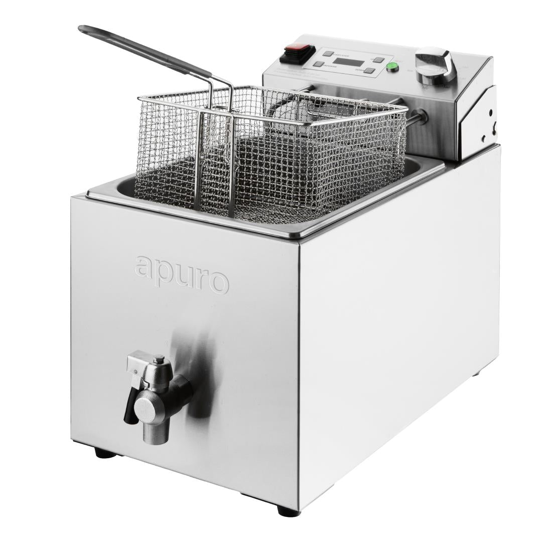 Apuro Single Electric Fryer with Timer - 8Ltr - 2.9kW CU620 - A - Whisk Hospitality - CU620-A