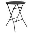 Bolero Folding HDPE Bar Table Black Wood Design - 800mm HZ892 - Whisk Hospitality - HZ892
