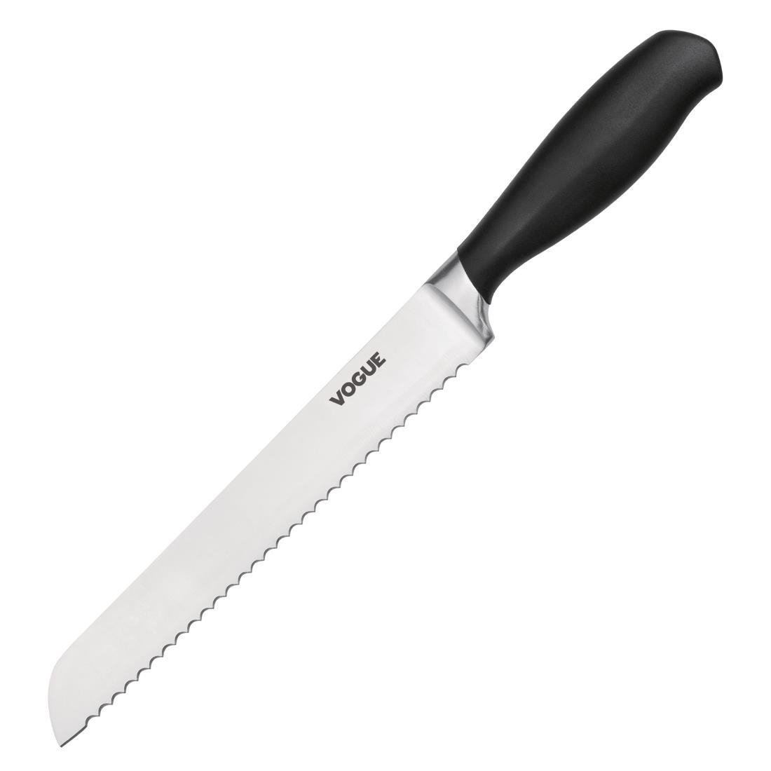 Vogue Soft Grip Bread Knife St/St - 200mm GD753 - Whisk Hospitality - GD753