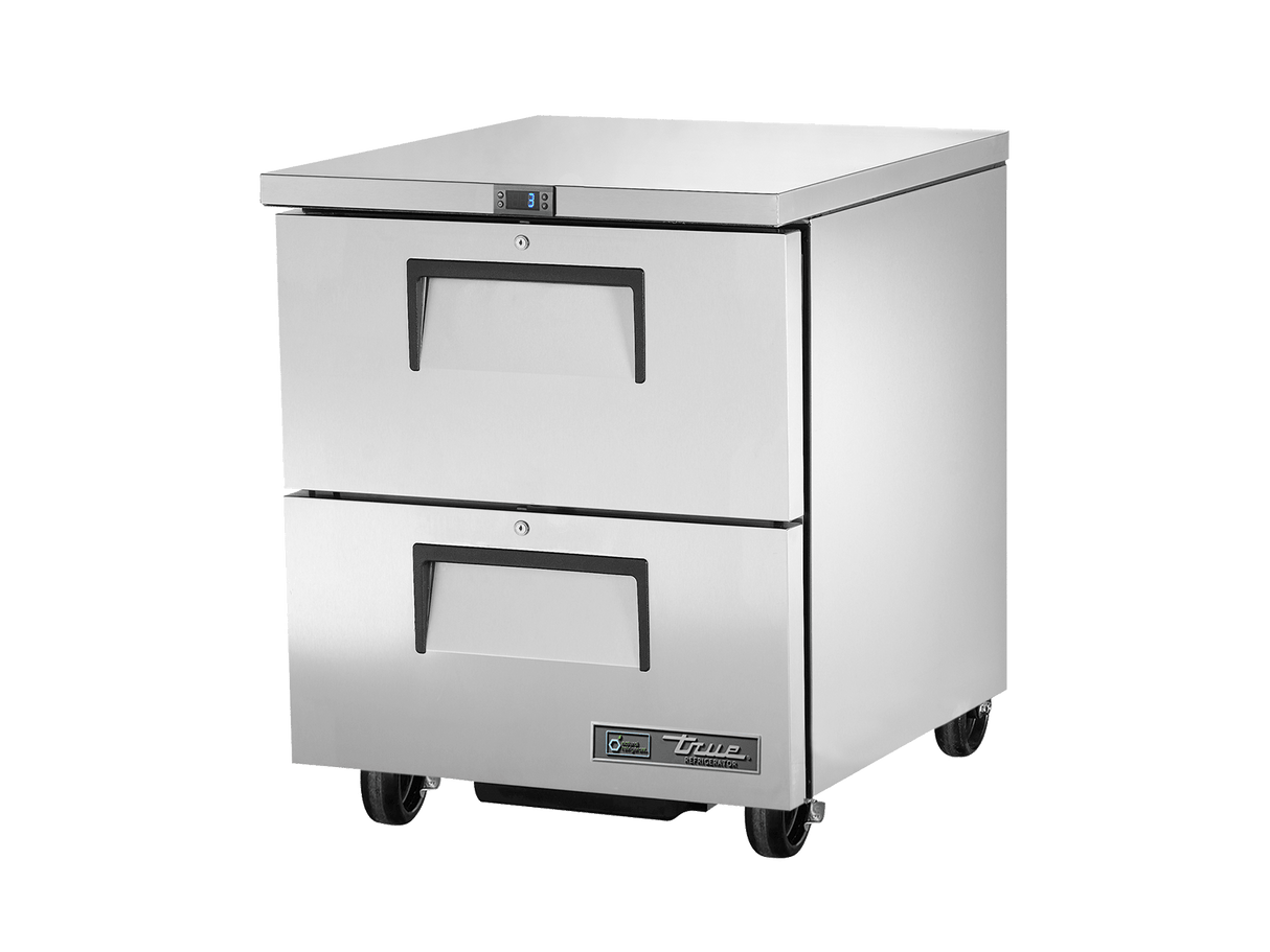 True Refrigeration Undercounter Foodservice Refrigerator, 2 Drawers - TUC - 27D - 2 - HC - Whisk Hospitality - TUC-27D-2-HC