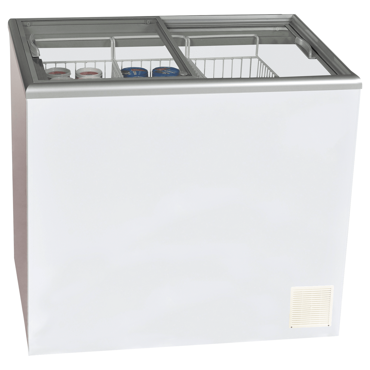 Nova 3 GSL 331L Flat Top Chest Freezer with Glass Sliding Lids - Whisk Hospitality - Nova-3-GSL