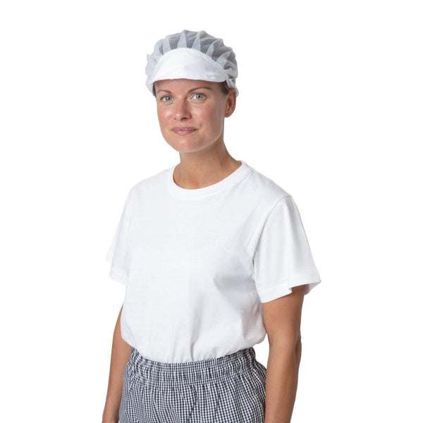 Whites Net Peaked Hat White - One Size B226 - Whisk Hospitality - B226