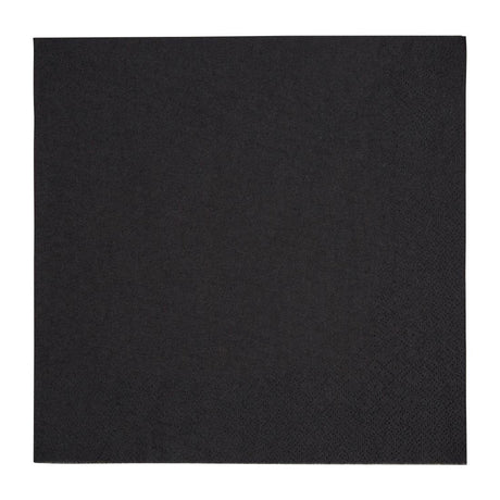 Fiesta Recyclable 40cm 3 ply 4 Fold Black Dinner Napkin (Pack 1000) FE257 - Whisk Hospitality - FE257
