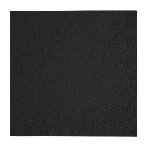 Fiesta Recyclable 40cm 3 ply 4 Fold Black Dinner Napkin (Pack 1000) FE257 - Whisk Hospitality - FE257