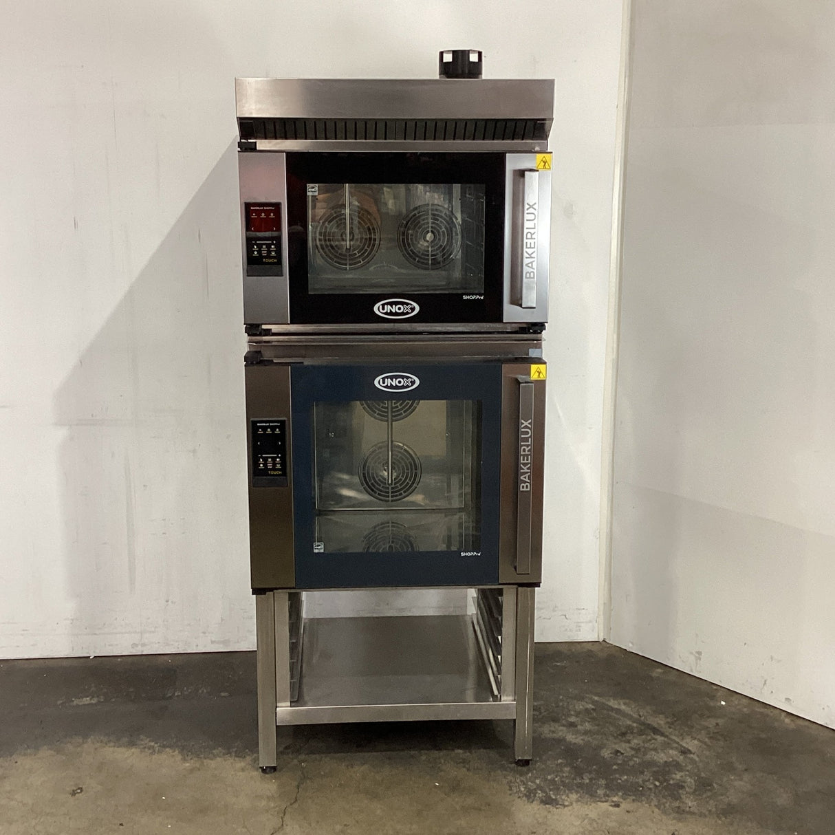 Unox XEFT - 06EU - ETRV Combi Oven + Unox XEFR - 04EUETRV Convection Oven with Unox Bakerlux XEKHT - HCEU Exhaust Hood - Whisk Hospitality - 912874