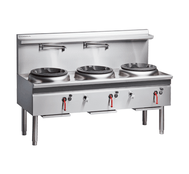 Cobra Cw3H Cdd 1800Mm Gas Waterless Wok 1 Chimney Burner And 2 Duckbill Burners - Whisk Hospitality - CW3H-CDD