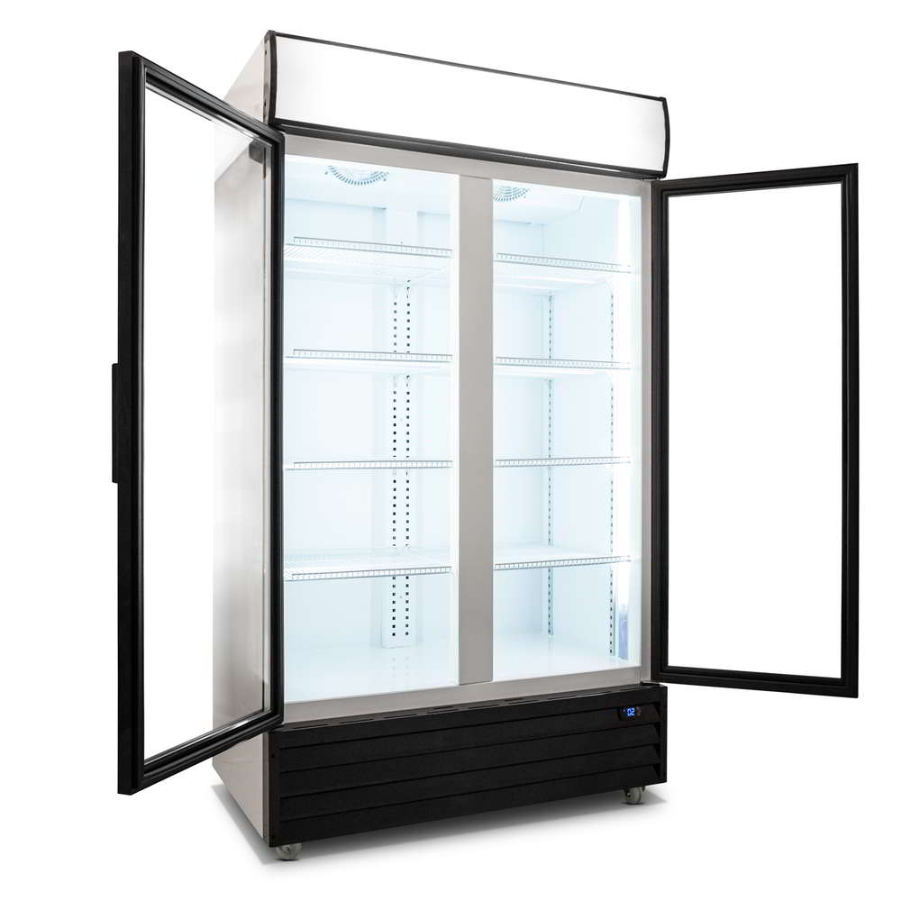 AG 800L Double Door Upright Display Fridge - Glass Door CU800TNG - Whisk Hospitality - CU800TNG