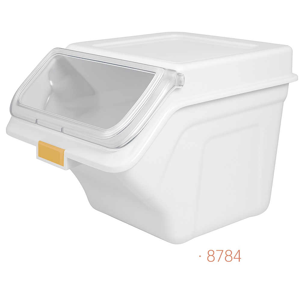 Ingredient Bin - White - 40L - 605mm*480mm*435mm - Polyethylene - Whisk Hospitality - 78687