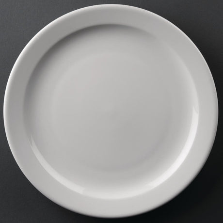 Olympia Athena Narrow Rimmed Plate - 254mm (Box 12) CF364 - Whisk Hospitality - CF364