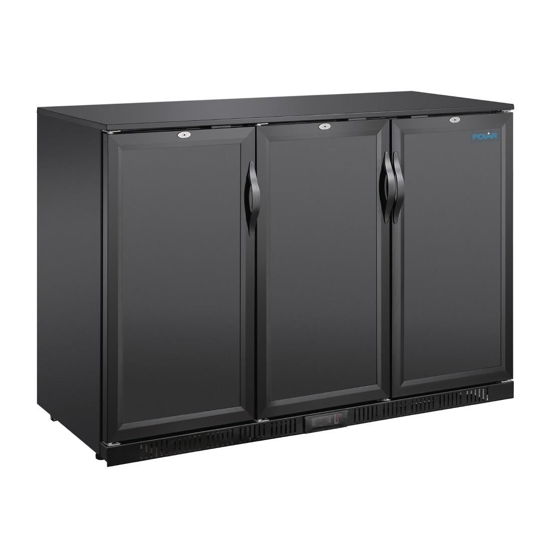 Polar G - Series Back Bar Cooler with Triple Solid Hinged Doors Black - 850mm GE999 - A - Whisk Hospitality - GE999-A